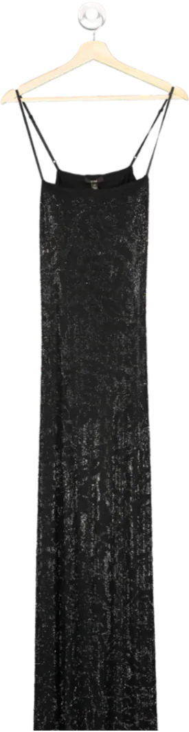 AFRM Black Glitter Maxi Dress SZ S