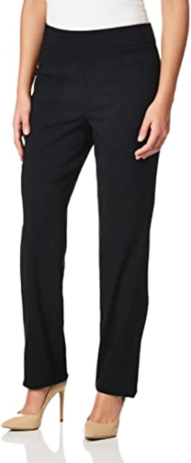 Briggs New York Women's Super Stretch Millennium Welt Pocket Pull on Career Pant (Average & Short & Tall Length)