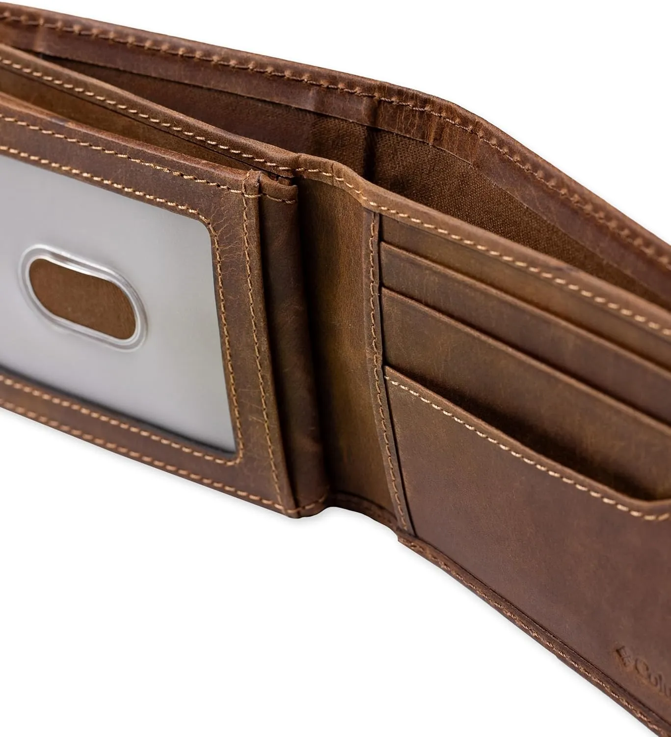 Columbia Men's Everyday Bifold Wallet-Multiple Card Slots, Id Window