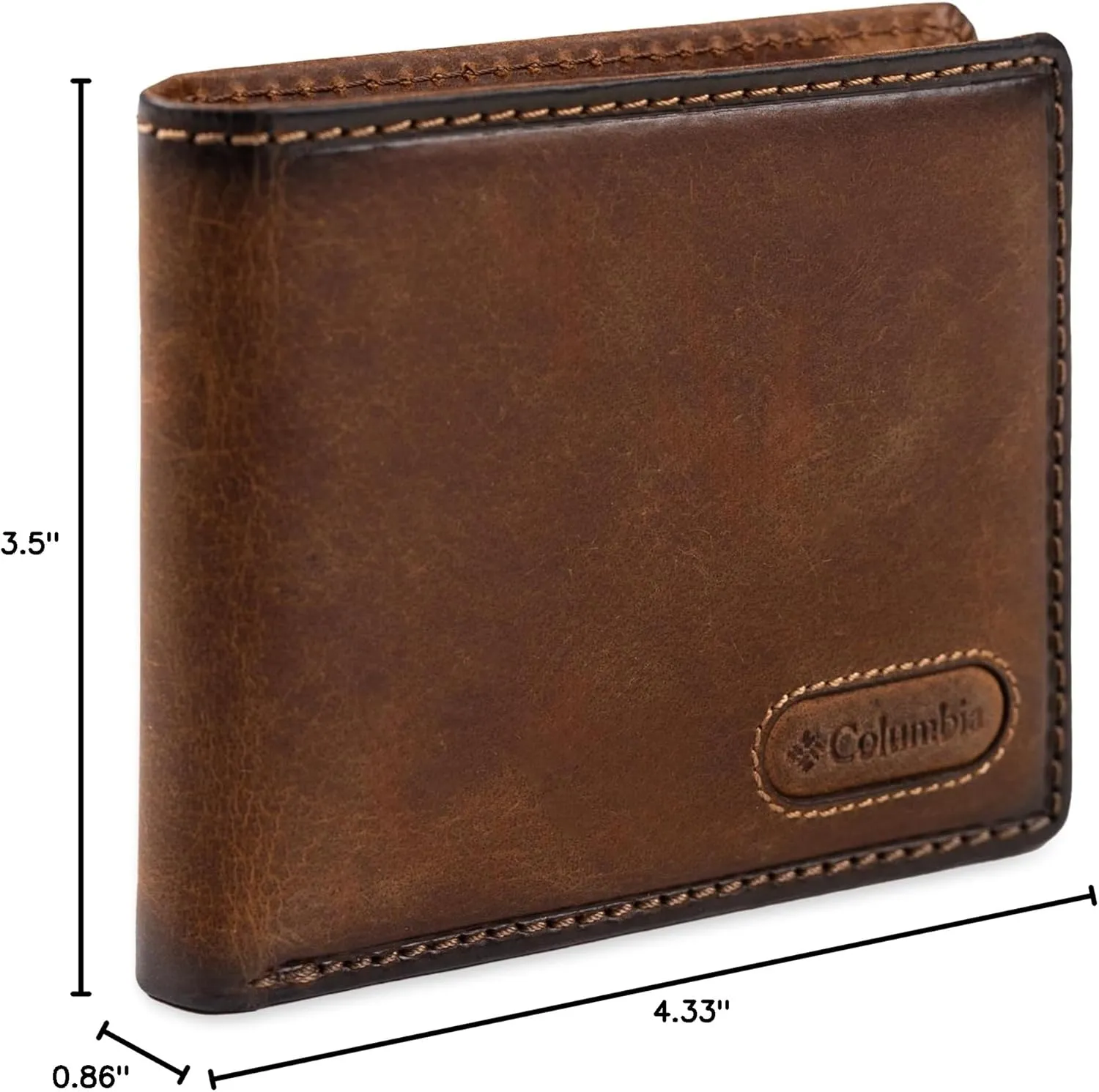 Columbia Men's Everyday Bifold Wallet-Multiple Card Slots, Id Window