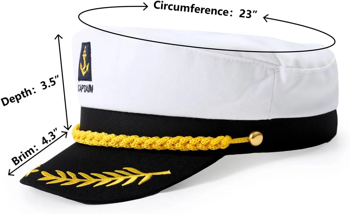 Funny World Men's Yacht Captain Hat