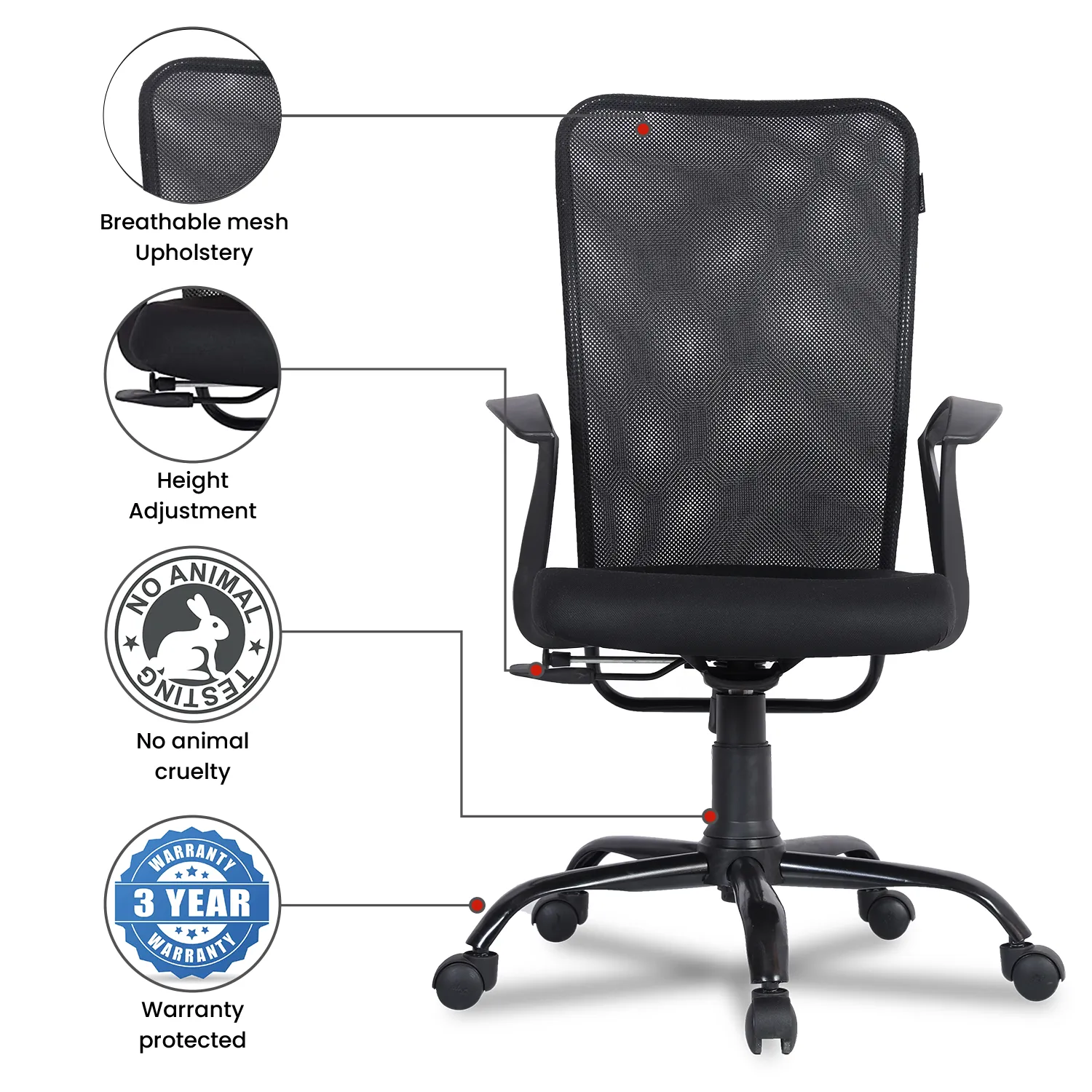 Green Soul Seoul Mid Back Basic Chair