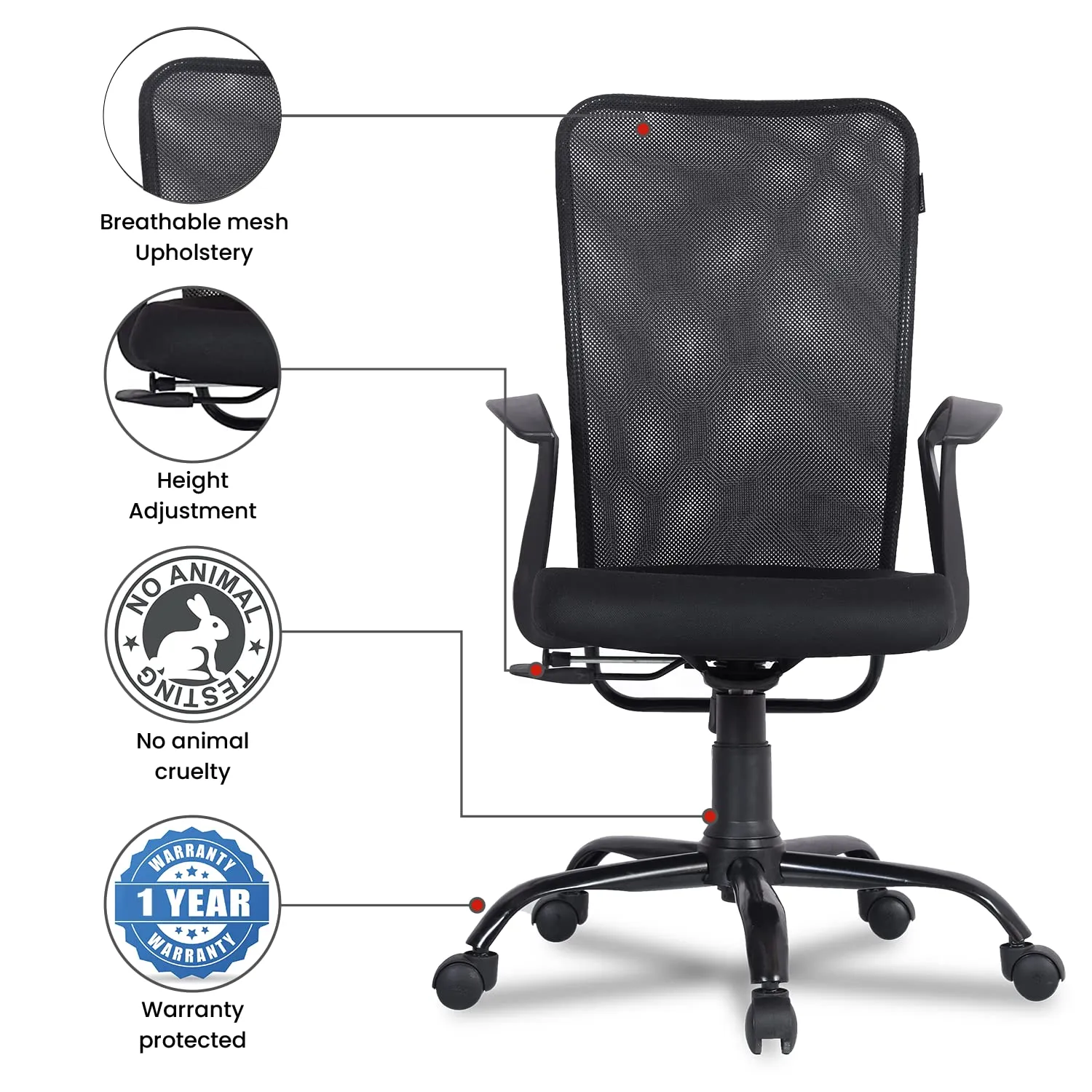 Green Soul Seoul Mid Back Basic Chair