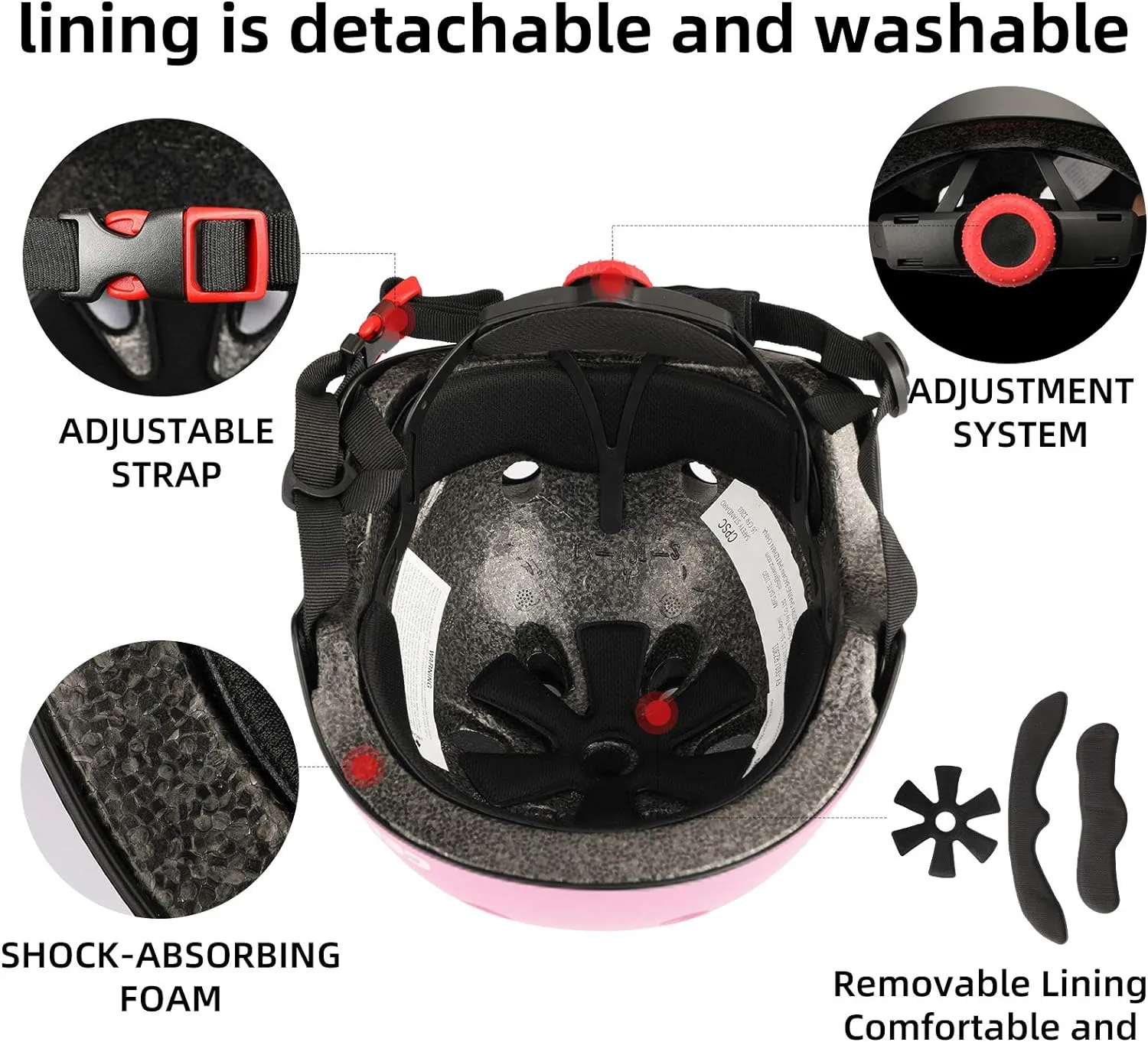 Kids Bike Helmet,Toddler Skateboard Helmets for Ages 2-3-5-8-14 Years Boys GirlsAdjustable Multi-Sport Bicycle Skateboarding Football Roller Skating Scooter Rollerblade Balance Bike Helmet