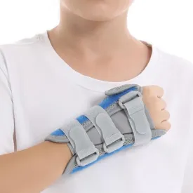 Kids Wrist Support Immobilizer Pediatric Wrist Brace Night Support With Splint To Aid Sprains Strains Support Tendonitis Carpal Tunnel Juvenile Arthritis (Left hand, Large)