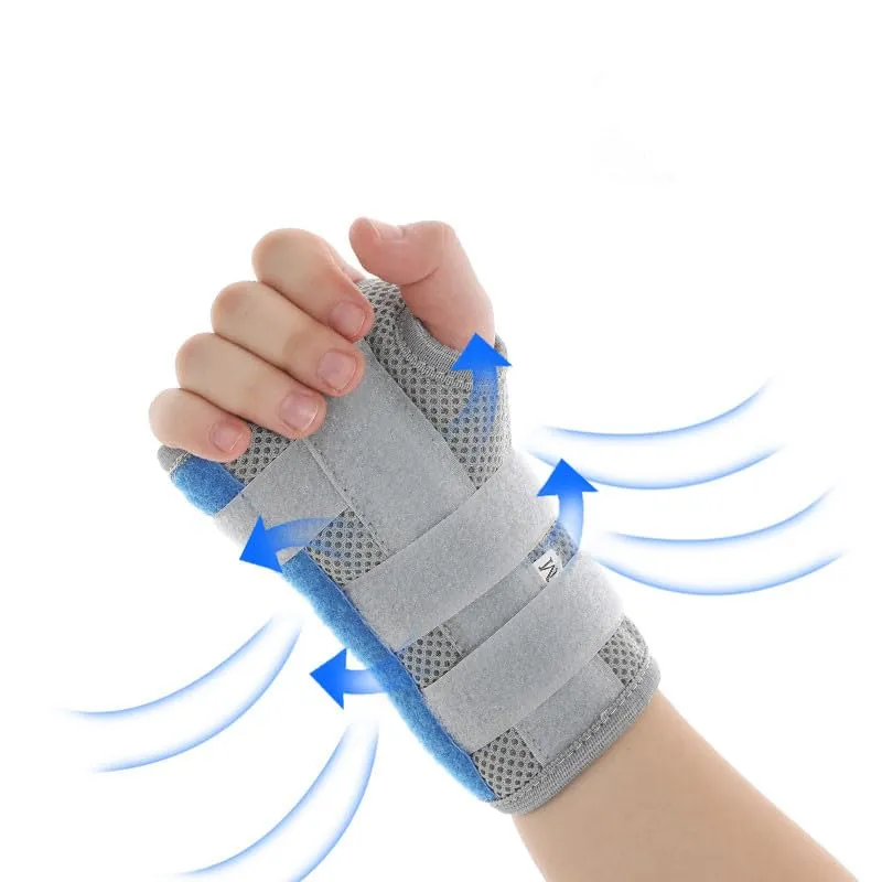 Kids Wrist Support Immobilizer Pediatric Wrist Brace Night Support With Splint To Aid Sprains Strains Support Tendonitis Carpal Tunnel Juvenile Arthritis (Left hand, Large)