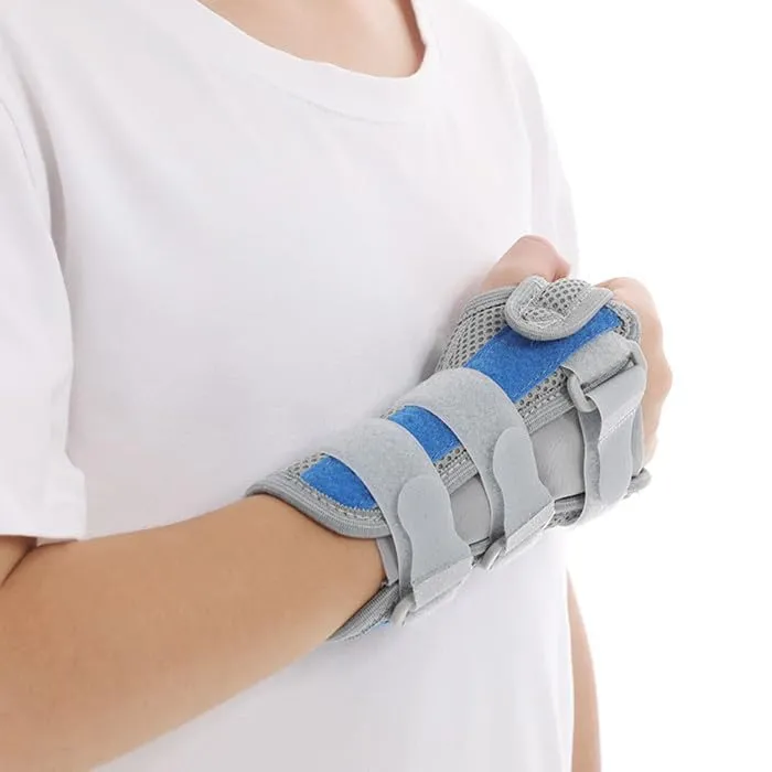 Kids Wrist Support Immobilizer Pediatric Wrist Brace Night Support With Splint To Aid Sprains Strains Support Tendonitis Carpal Tunnel Juvenile Arthritis (Left hand, Large)