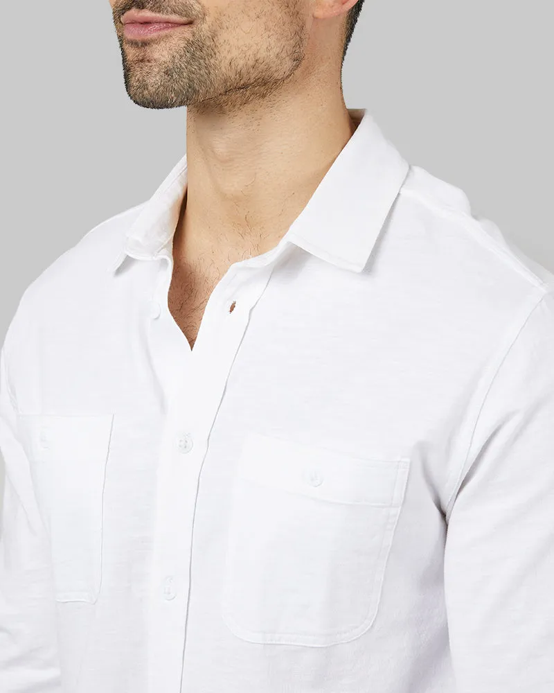 MEN'S SOFT WASH KNIT LONG SLEEVE BUTTON-UP