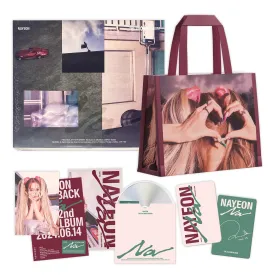 NAYEON - 2nd Mini album NA A to Z Ver. Tarpaulin bag   Newspaper R   Envelope   Postcard   Guarantee Card   Holder   Flyer   Photocard   Out Box   2 Extra Photocards