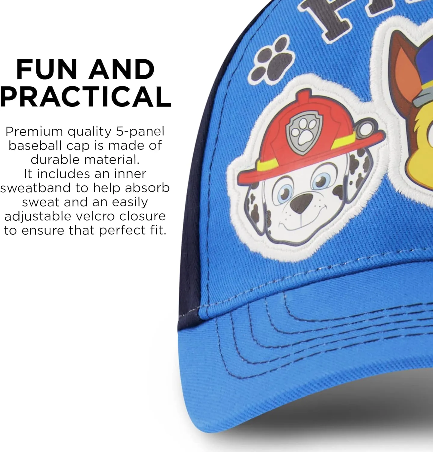 Nickelodeon Baseball Cap, Paw Patrol Marshall Adjustable Toddler 2-4 Or Boy Hats for Kids Ages 4-7