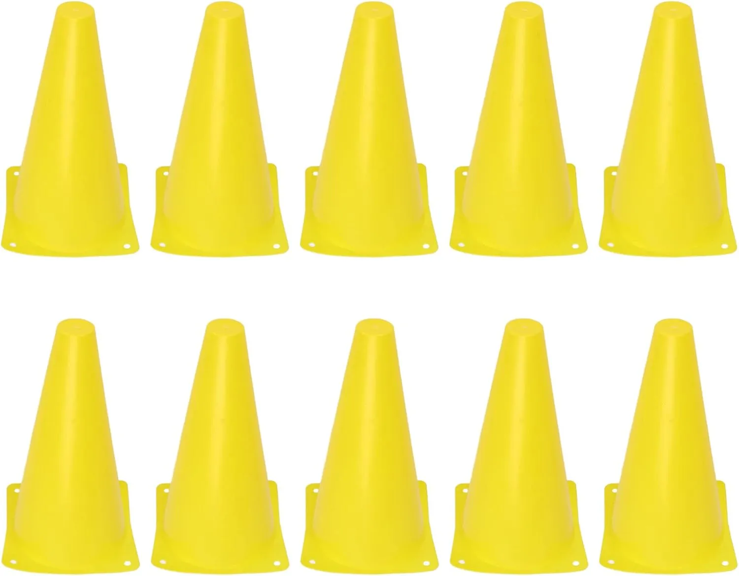 OUKENS Soccer Cones,10 Pack Cones Sports Training Agility Field Marker Plastic Cones for Skating Basketball Football Practice Drills, Indoor Outdoor Activity Events Games Obstacle Course 9 Inch/23cm