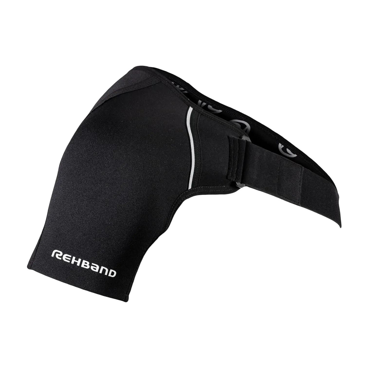 Rehband Shoulder Brace for Men & Women, Adjustable Neoprene Shoulder Support for Sports & Everyday Use, Shoulder Bandage for Left & Right, Colour:Black, Size:Small, Side:Right