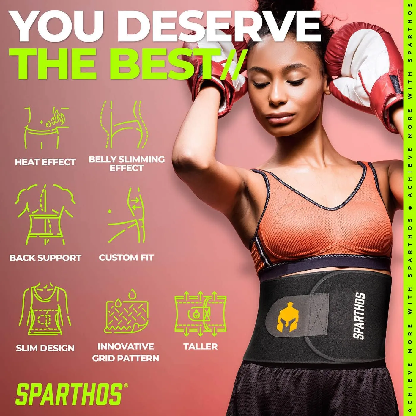 Sparthos Waist Trimmer Belt - Sweat More and Shorten Your Workout Time!