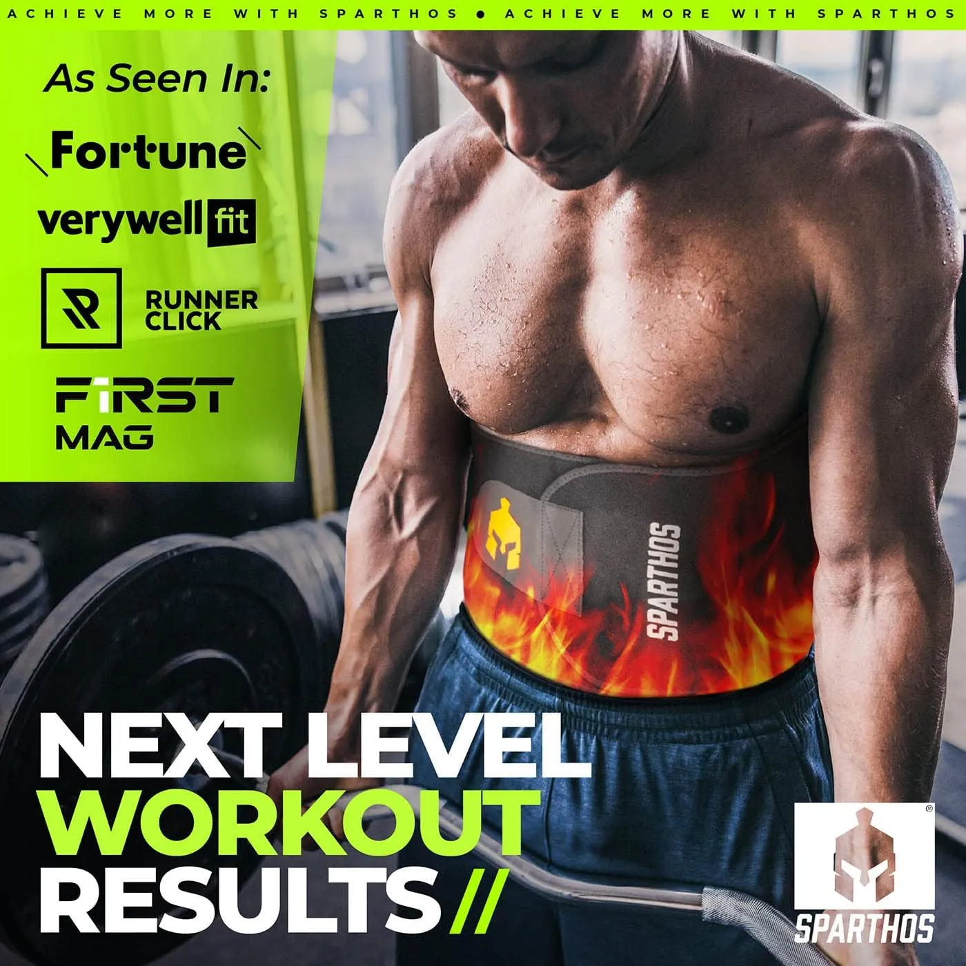 Sparthos Waist Trimmer Belt - Sweat More and Shorten Your Workout Time!