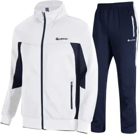 TBMPOY Men's Tracksuits Sweatsuits for Men Sweat Track Suits 2 Piece Casual Athletic Jogging Warm Up Full Zip Sets