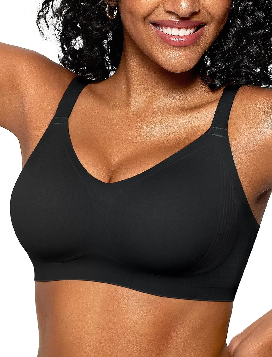 Vertvie Bras for Women No Underwire Wireless Push Up Seamless Full Coverage Comfort Sports Everyday Bra Regular & Plus Size