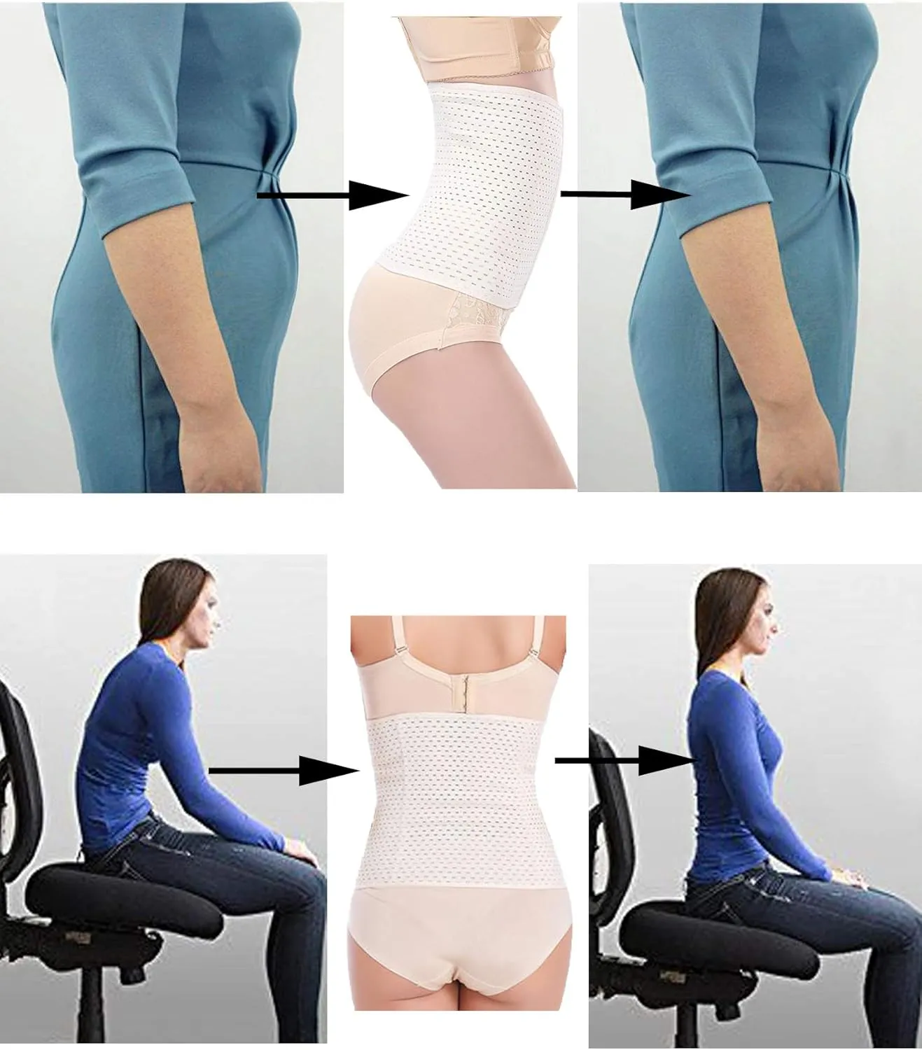 Youloveit Women's Waist Trainer Corset for Everyday Wear Steel Boned Tummy Control Body Shaper with Adjustable Hooks